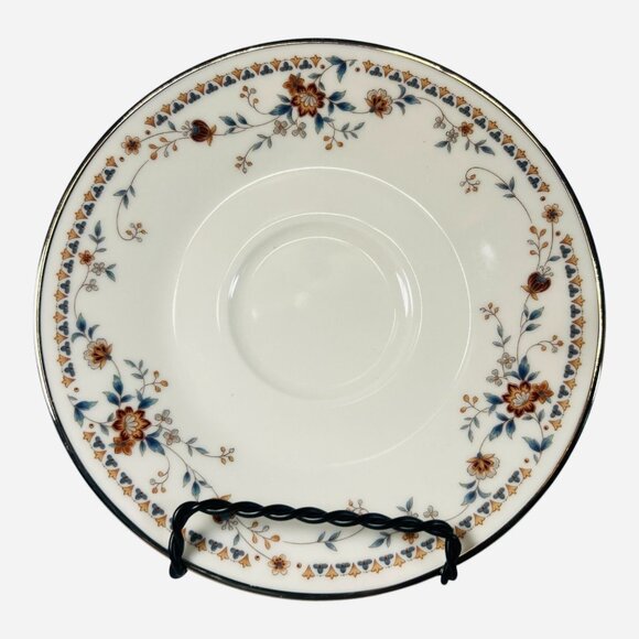 Noritake Ivory China Adagio 7237 Cup & Saucer Set Vintage Floral gold accents - Picture 2 of 8